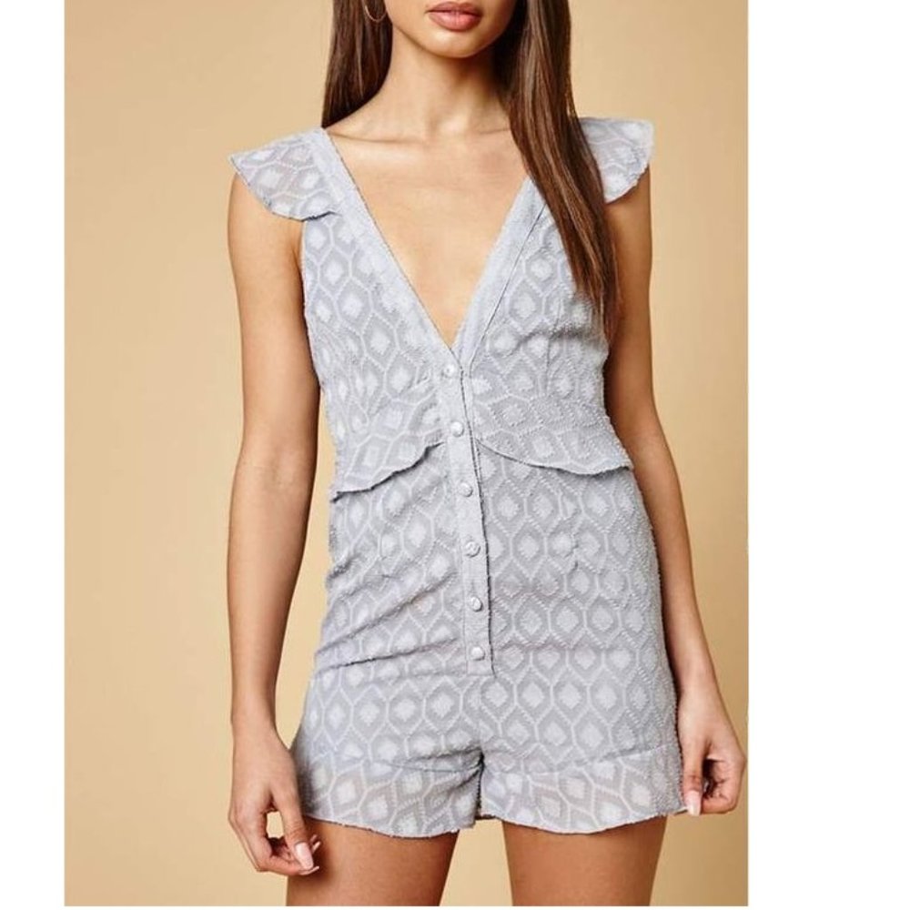 NWOT PacSun x Nightwalker Fleetwood Lilac/Lavender Lace Deep V Romper